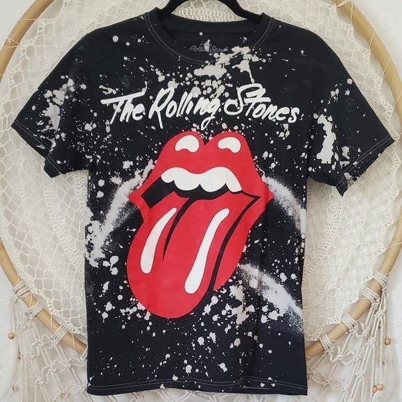 The Rolling Stones Tie Dye Graphic Band T-Shirt - Picture 1 of 6